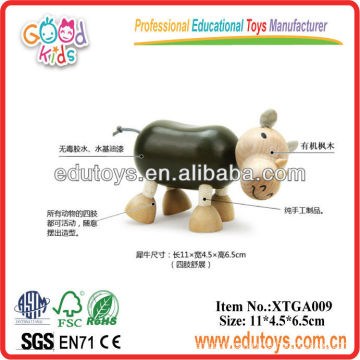 Other Toys For Baby,Wooden Rhino Toys For kids